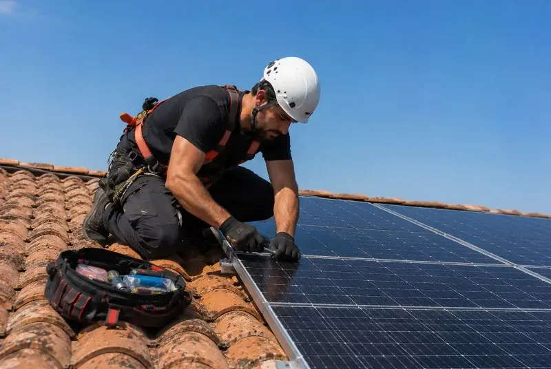 Maintenance et monitoring de panneaux solaires à Saint-Jean-de-Fos