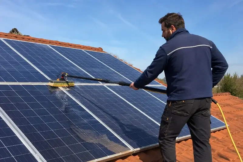 Nettoyage et entretien de panneaux solaires à Saint-Jean-de-Fos